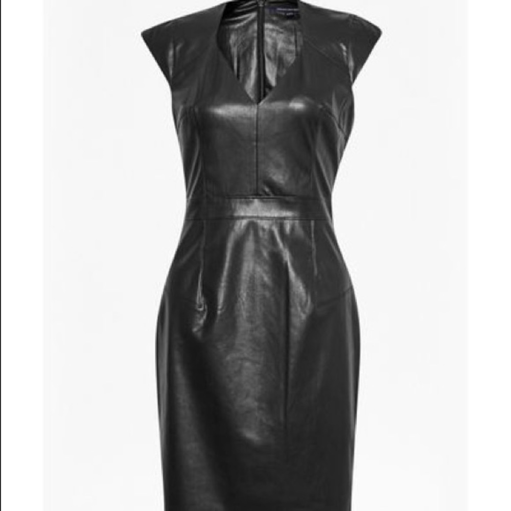 French Connection Atlantic Faux Lather Dress